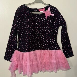 Topia Black Dress with Pink Accents